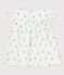 Gemusterte Bluse aus Bio-Musselin-Stoff für Mädchen weiss MARSHMALLOW/weiss MULTICO