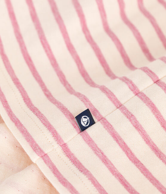 Langärmeliges Kinder-Kleid aus Doppeljersey für Mädchen rosa AVALANCHE/ ROSELINE
