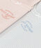 2er-Set kurzärmelige T-Shirts aus Baumwolle mit Ringelstreifen für Mädchen variante 1