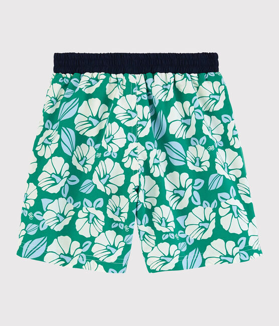 Kinder-Badeshorts aus recyceltem Material für Jungen grün GAZON/naturfarben MULTICO
