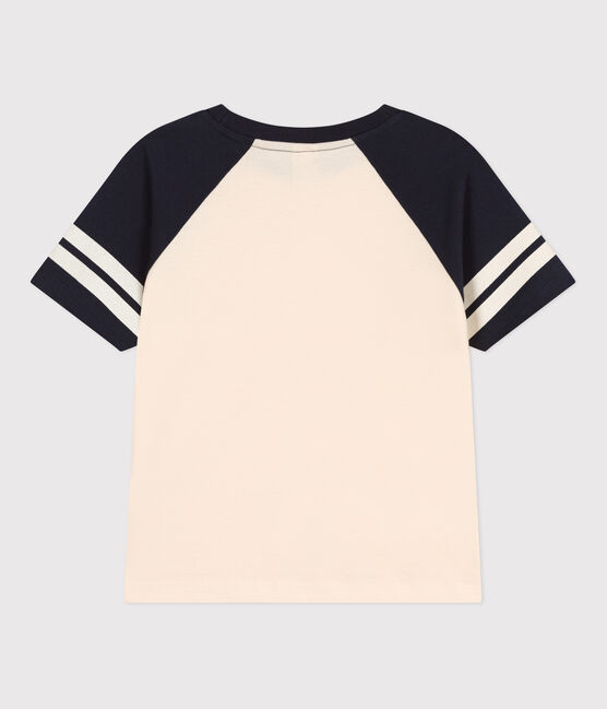 T-Shirt mit Printmotiv aus Jersey Kinder/Jungen weiss AVALANCHE/blau SMOKING