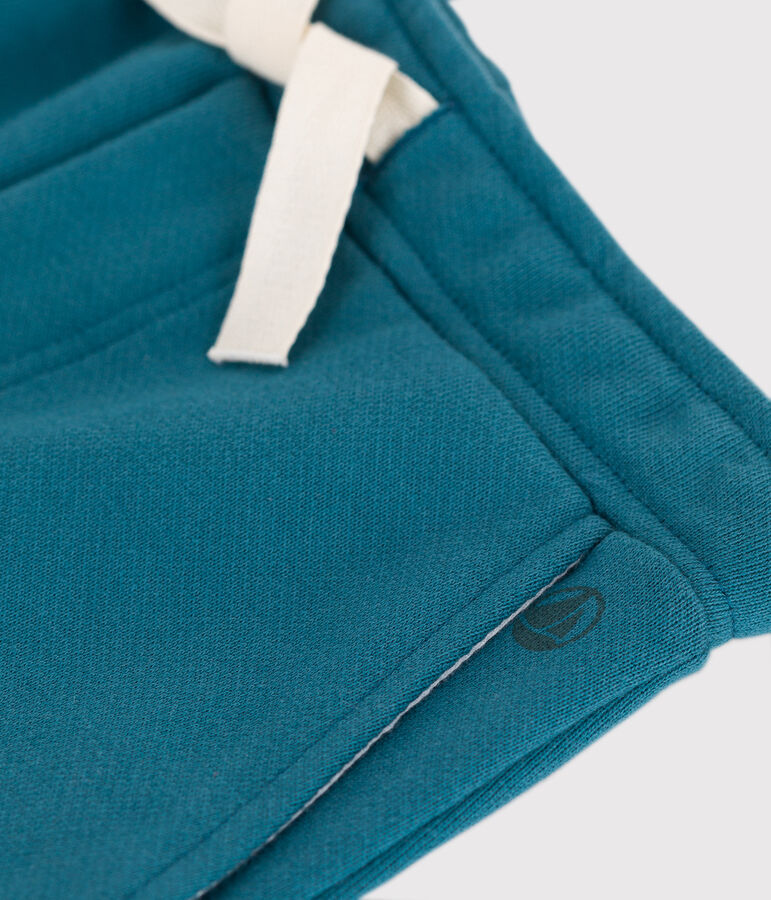 Kinder-Jogginghose aus einfarbiger Baumwolle gr&uuml;n