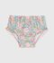 Baby-Badehose mit R&uuml;schen und Blumenmuster blau/vielfarbig