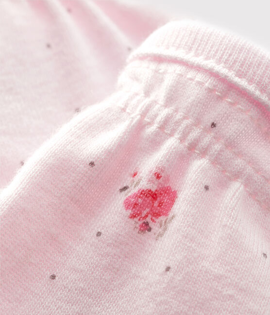 Babyfäustlinge aus Rippstrick rosa VIENNE/weiss MULTICO