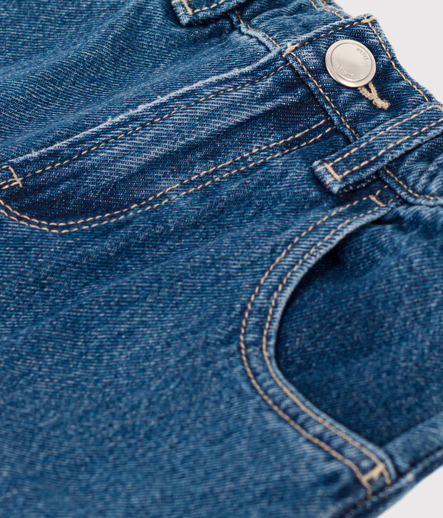 Umweltfreundliche Kinderhose aus Baumwolle f&uuml;r M&auml;dchen blau