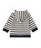 Sweat zippé bébé garçon en jersey lourd rayé beige COQUILLE/blau SMOKING