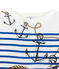 Jungen Streifenshirt im originellen Design weiss MARSHMALLOW/blau PERSE
