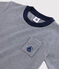 Kurzärmeliges Kinder-T-Shirt aus Baumwolle für Jungen blau SMOKING/weiss MARSHMALLOW