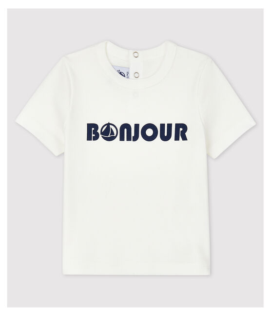 Baby-T-Shirt aus Baumwolle. weiss MARSHMALLOW
