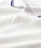 Kurzärmeliger Baby-Body aus Baumwolle mit Polokragen für Jungen weiss MARSHMALLOW