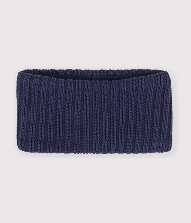 Baby-Schlauchschal aus einfarbigem Strick mit Fleece-Futter SMOKING