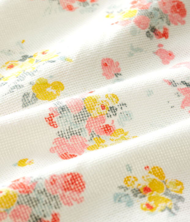 Gemusterter Baby-Spieler f&uuml;r M&auml;dchen weiss/vielfarbig