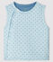 Ärmellose, wendbare Baby-Jacke in Blau aus wattiertem Rippstrick für Jungen blau FRAICHEUR/weiss MULTICO