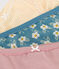 3er-Set Slips aus Baumwolle und Elastan mit Blumenmuster für Mädchen variante 1