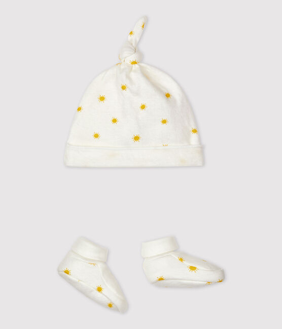 Zweiteiliges Baby-Set aus Bio-Baumwolle weiss MARSHMALLOW/ ORGE