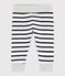 Gestreifte Baby-Hose für Jungen weiss MARSHMALLOW/blau SMOKING