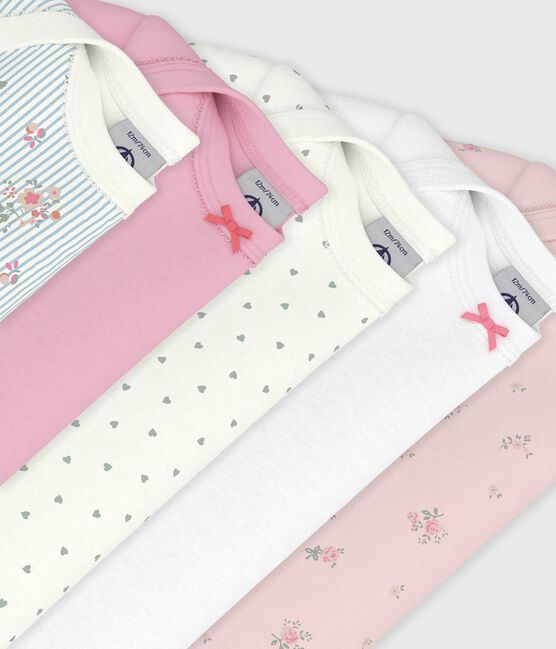 Set kurzärmelige Baby-Bodys aus Baumwolle mit Blumenmuster variante 1