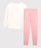 Kinderpyjama aus Nicki für Mädchen rosa CHARME/weiss MARSHMALLOW