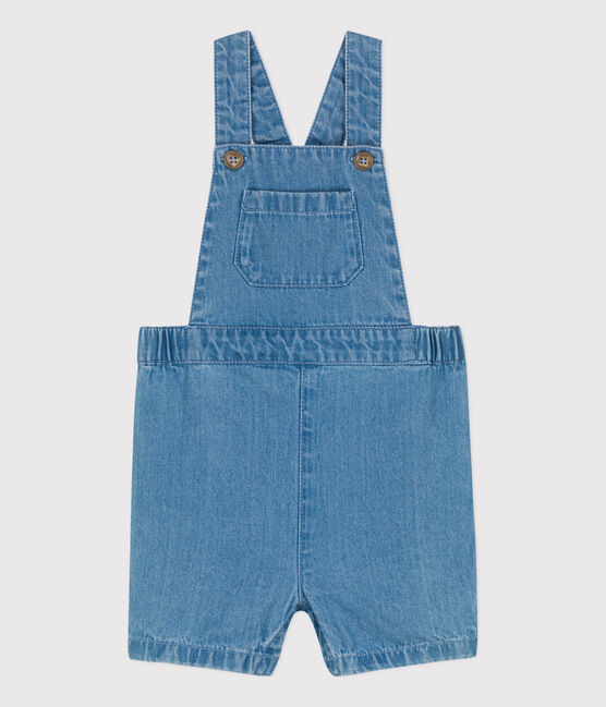 Kurze Baby-Latzhose aus leichtem Denim blau DENIM CLAIR