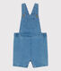 Kurze Baby-Latzhose aus leichtem Denim