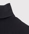 Rollkragenshirt aus Baumwolle für Damen schwarz NOIR