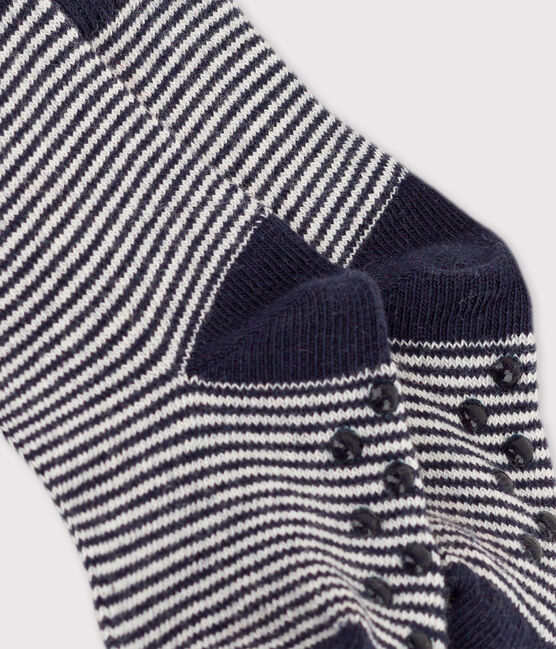 Antirutsch-Socken für Babys blau SMOKING/weiss MARSHMALLOW