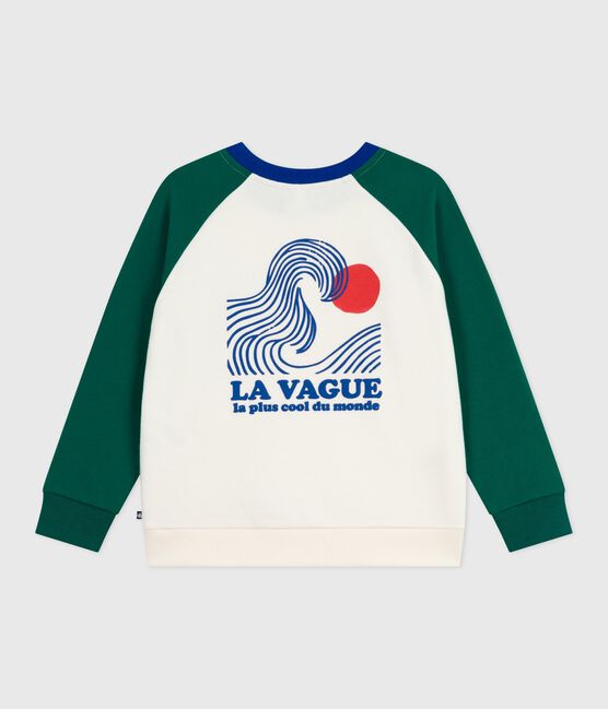 Kinder-Sweatshirt aus bedruckter Baumwolle MILK/ MULTICO