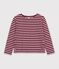 Damen-Streifenshirt Marini&egrave;re aus Baumwolle rot/weiss