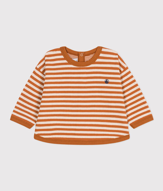 Langärmeliges Baby-T-Shirt aus Doppeljersey ECUREUIL/ AVALANCHE