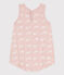 Baby-Kurzoverall aus Baumwolle mit rosa Walen SALINE/ MARSHMALLOW