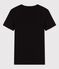 Damen-T-Shirt L’ICONIQUE aus Baumwolle mit Mäusezähnchen schwarz NOIR