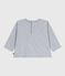Langärmeliges Baby-T-Shirt aus Baumwolle mit Walmotiv grau FUMEE CHINE