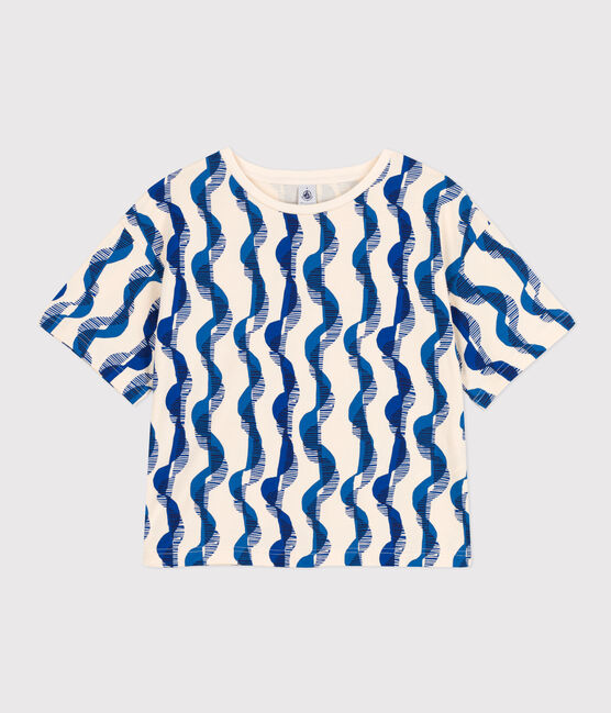 T-Shirt LE BOXY aus Baumwolle für Damen weiss AVALANCHE/ MULTICO