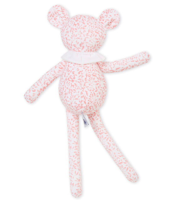 Kuschellamm aus bedrucktem Jersey weiss MARSHMALLOW/rosa JOLI