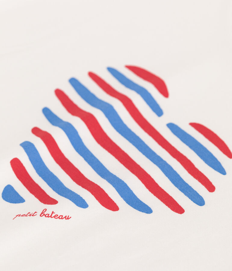 Damen T-Shirt Le Droit aus einfarbiger Baumwolle weiss