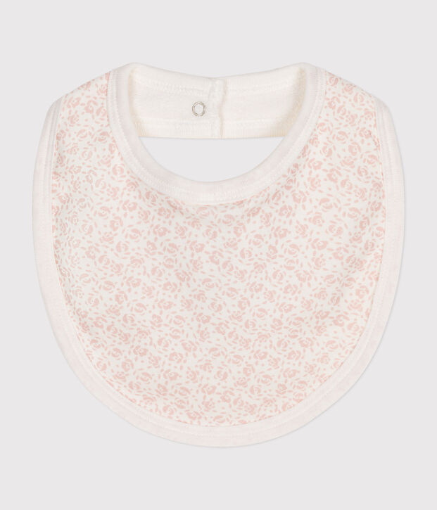 Baby-L&auml;tzchen mit Printmotiv aus Baumwolle weiss/rosa