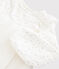 Langärmeliges Baby-Kleid für Mädchen weiss MARSHMALLOW/grau ARGENT