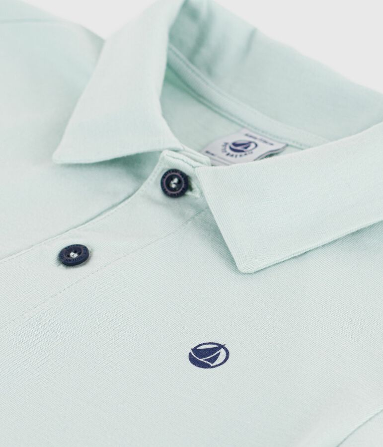 Kurz&auml;rmeliges Kinder-Poloshirt aus Baumwolle blau