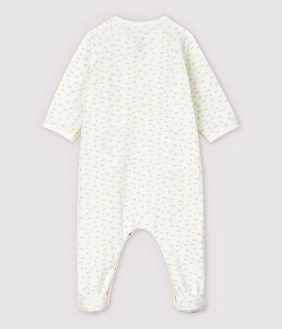 Baby-Strampler aus Doppeljersey aus Bio-Baumwolle mit Kaninchen-Motiv weiss MARSHMALLOW/weiss MULTICO