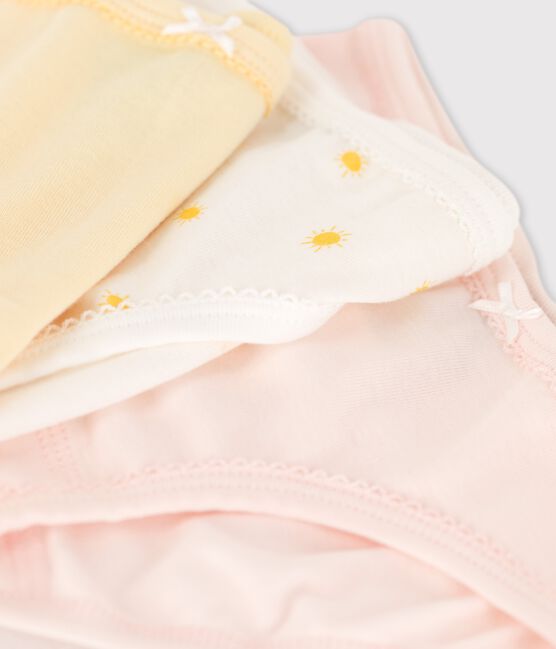 3er-Set Slips aus Bio-Baumwolle mit Sonnenmotiv für Mädchen variante 1