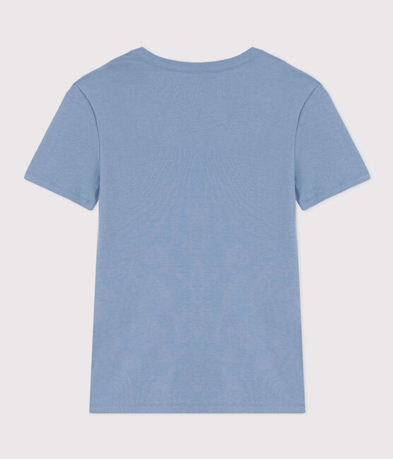 T-Shirt L’ICONIQUE aus Baumwolle mit rundem Ausschnitt für Damen blau AZUL