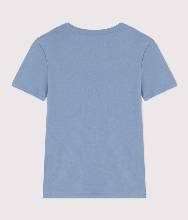 T-Shirt L&rsquo;ICONIQUE aus Baumwolle mit rundem Ausschnitt f&uuml;r Damen blau