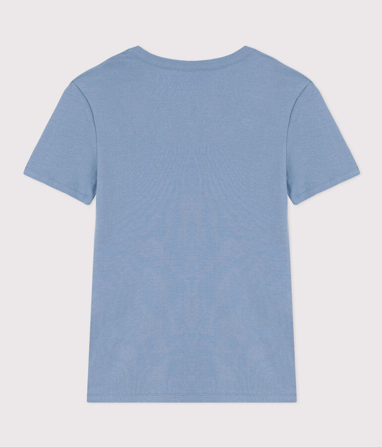 T-Shirt L&rsquo;ICONIQUE aus Baumwolle mit rundem Ausschnitt f&uuml;r Damen blau
