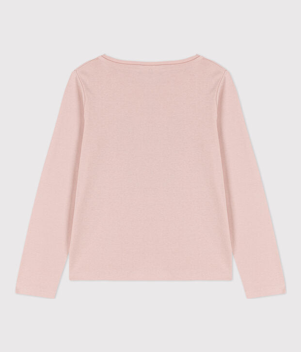 Lang&auml;rmeliges Kinder-T-Shirt aus Baumwolle f&uuml;r M&auml;dchen und  Jungen rosa