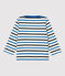 Baby-Matrosenshirt aus Baumwolle. weiss MARSHMALLOW/ SMOKING/ RUISSEAU