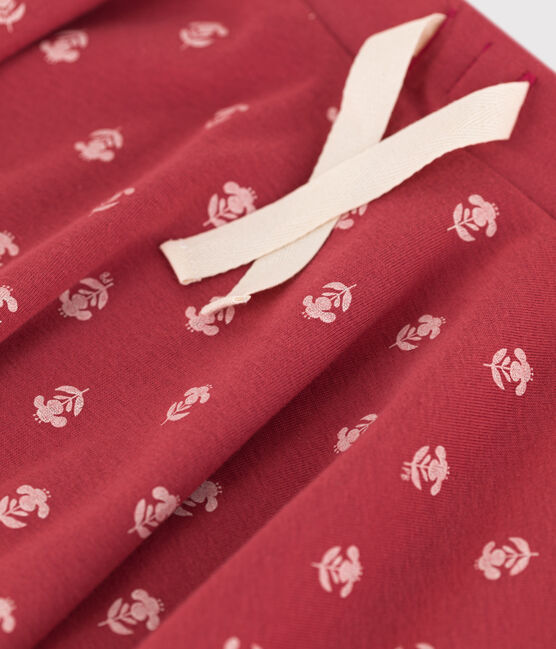 Kinderrock aus Baumwolle mit Print für Mädchen rosa PAPI/beige AVALANCHE