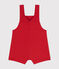 Kurze Baby-Latzhose aus leichtem Molton rot AURORA