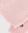 Baby-Cardigan aus einfarbigem Woll- und Baumwollstrick rosa JOLI