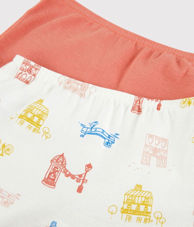 2er-Set Shortys aus Baumwolle mit Paris-Print f&uuml;r M&auml;dchen vielfarbig