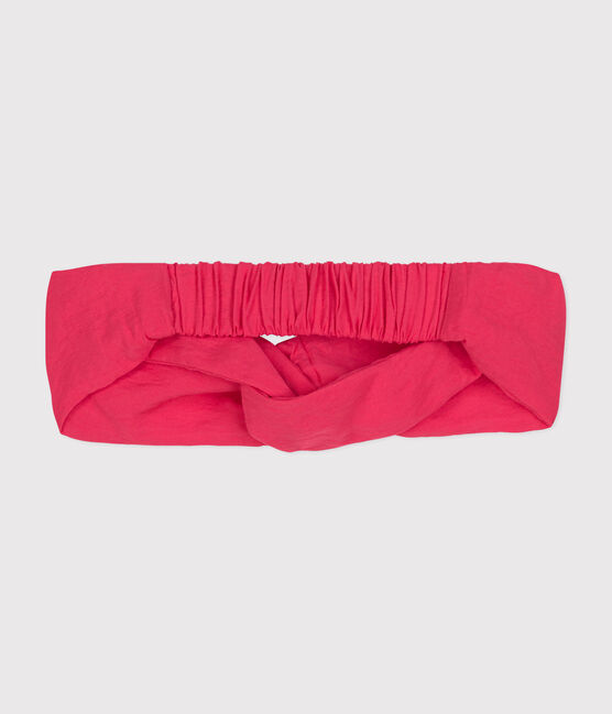 Baby-Stirnband aus einfarbigem Leinenstoff rosa GLOSS